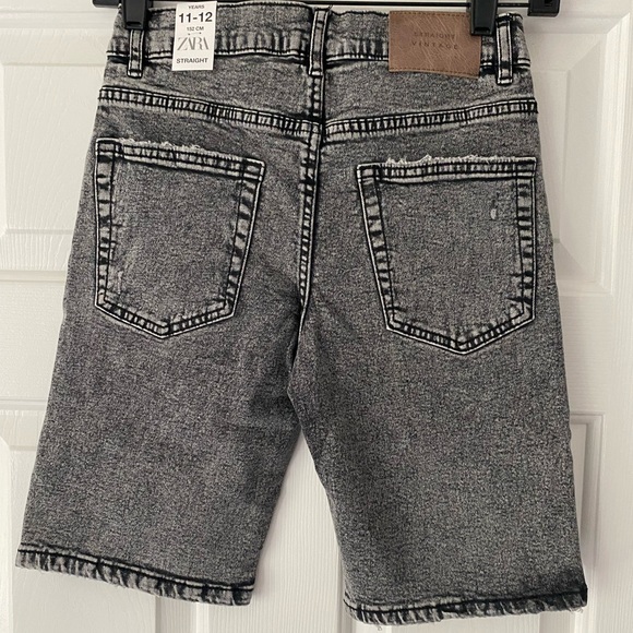 Zara Straight Washed  Denim Shorts, Size 11-12y - Picture 5 of 5